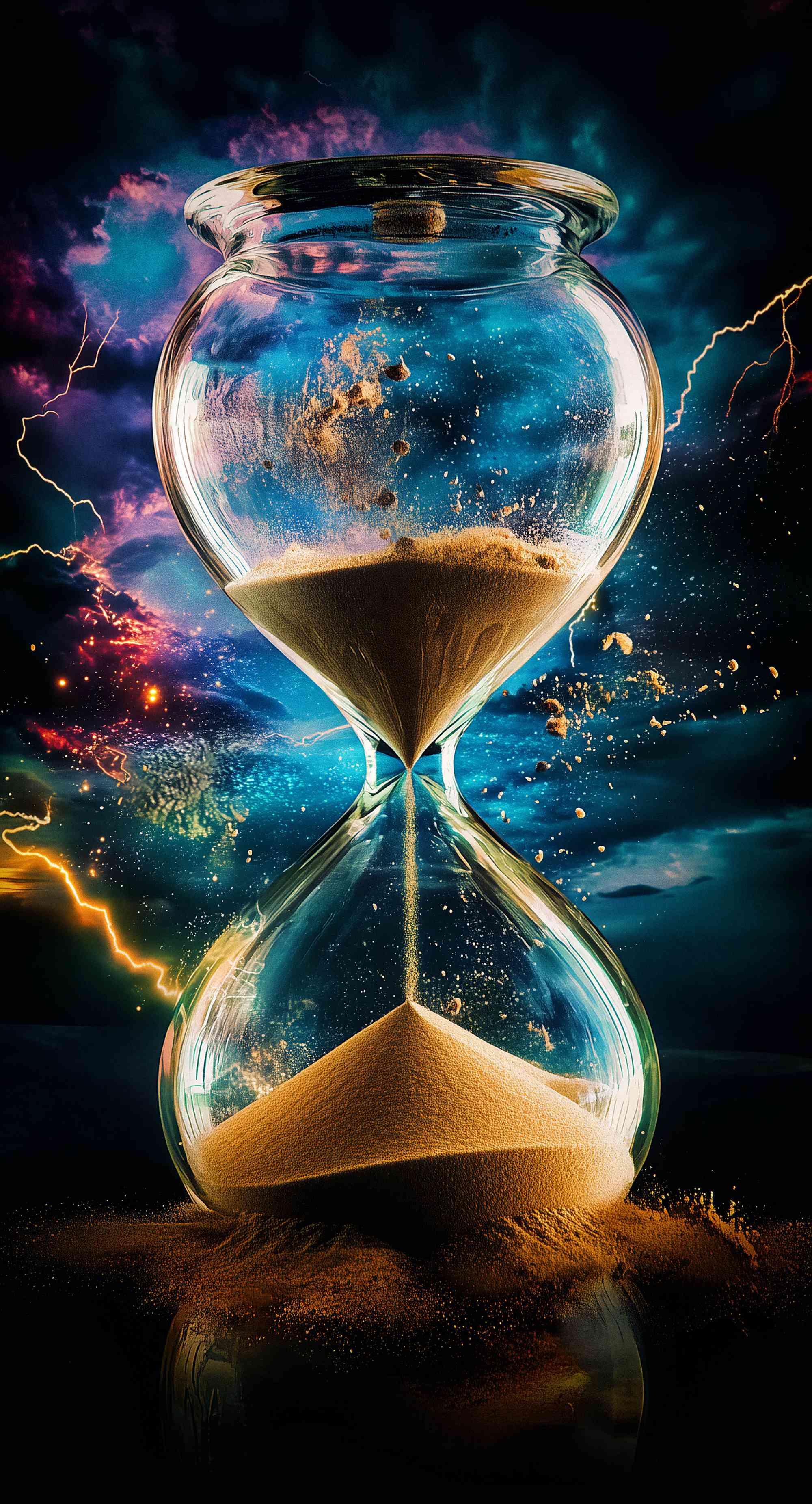 Sand clock hourglass wallpaper | MirrorLog